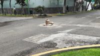 Miraflores: reportan pistas en mal estado en las inmediaciones del cruce de la av Arenales con calle Teruel