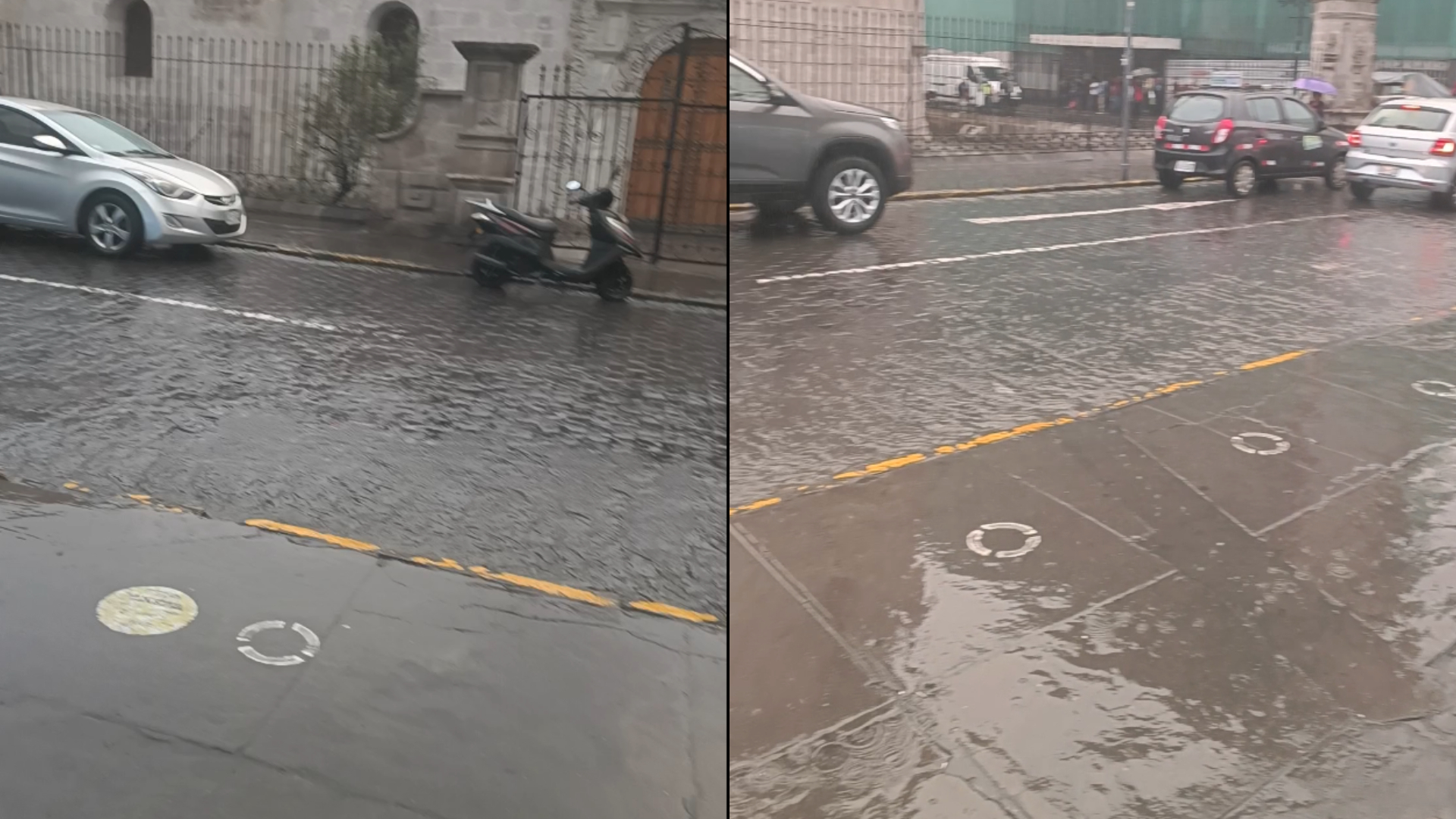 Arequipa: ciudadanos reportan fuertes lluvias en la zona de Cercado