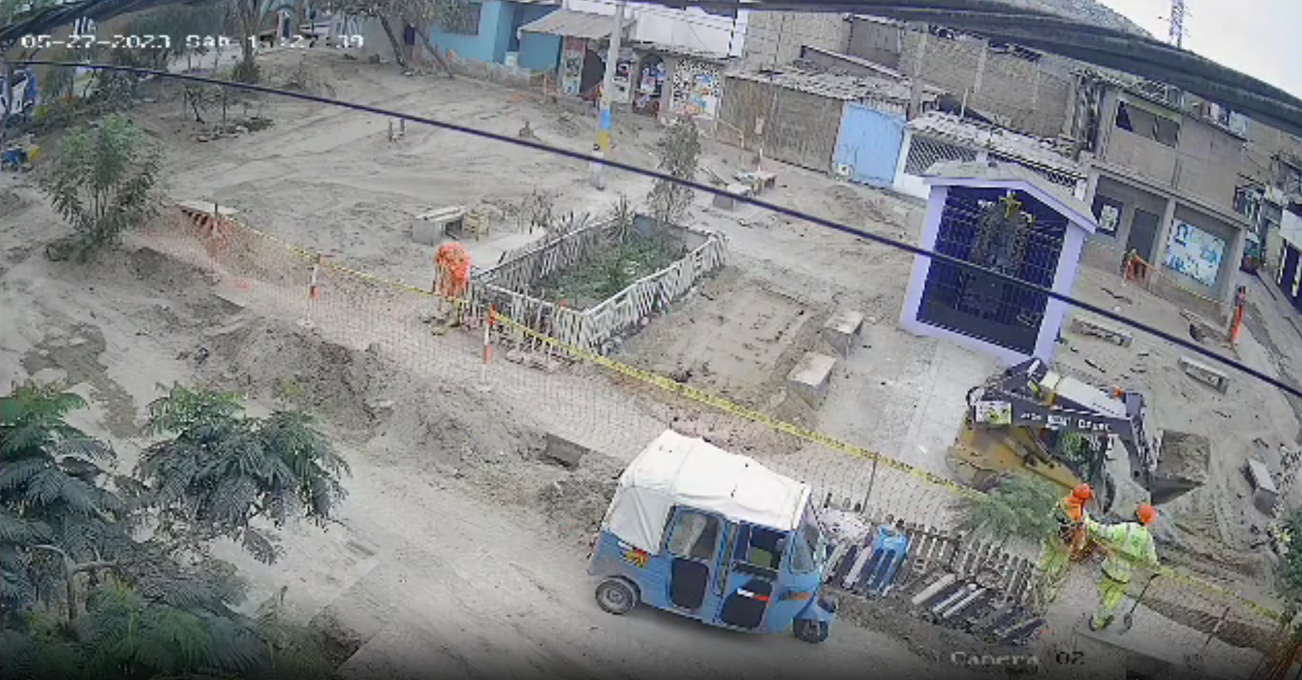 Mantenimiento de tuberías en parque