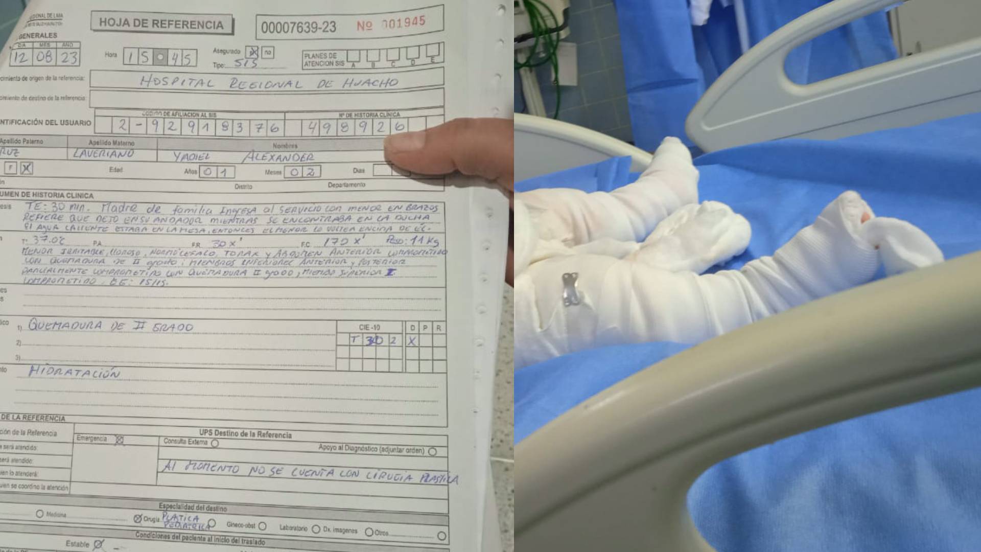 Padre solicita una cama en el INSN de Breña para menor de año y dos meses internado en UCI