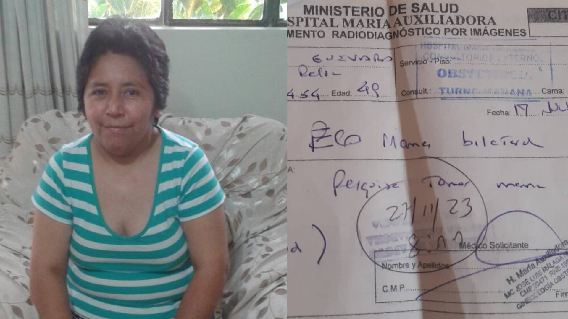 Hospital María Auxiliadora: Mujer de 49 años pide celeridad en sus exámenes médicos por aparición de pequeño bultos en el seno 