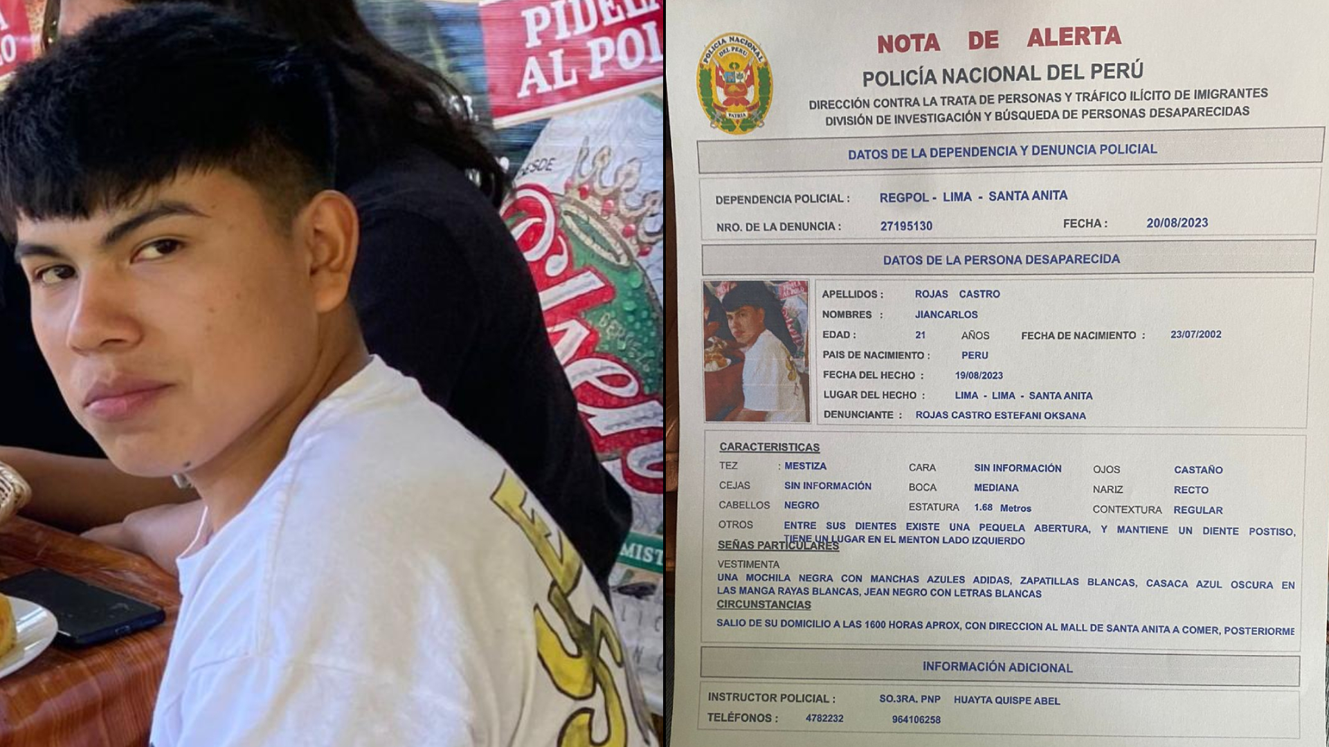 Surco: padre pide ayuda para encontrar a su hijo desaparecido hace casi 24 horas