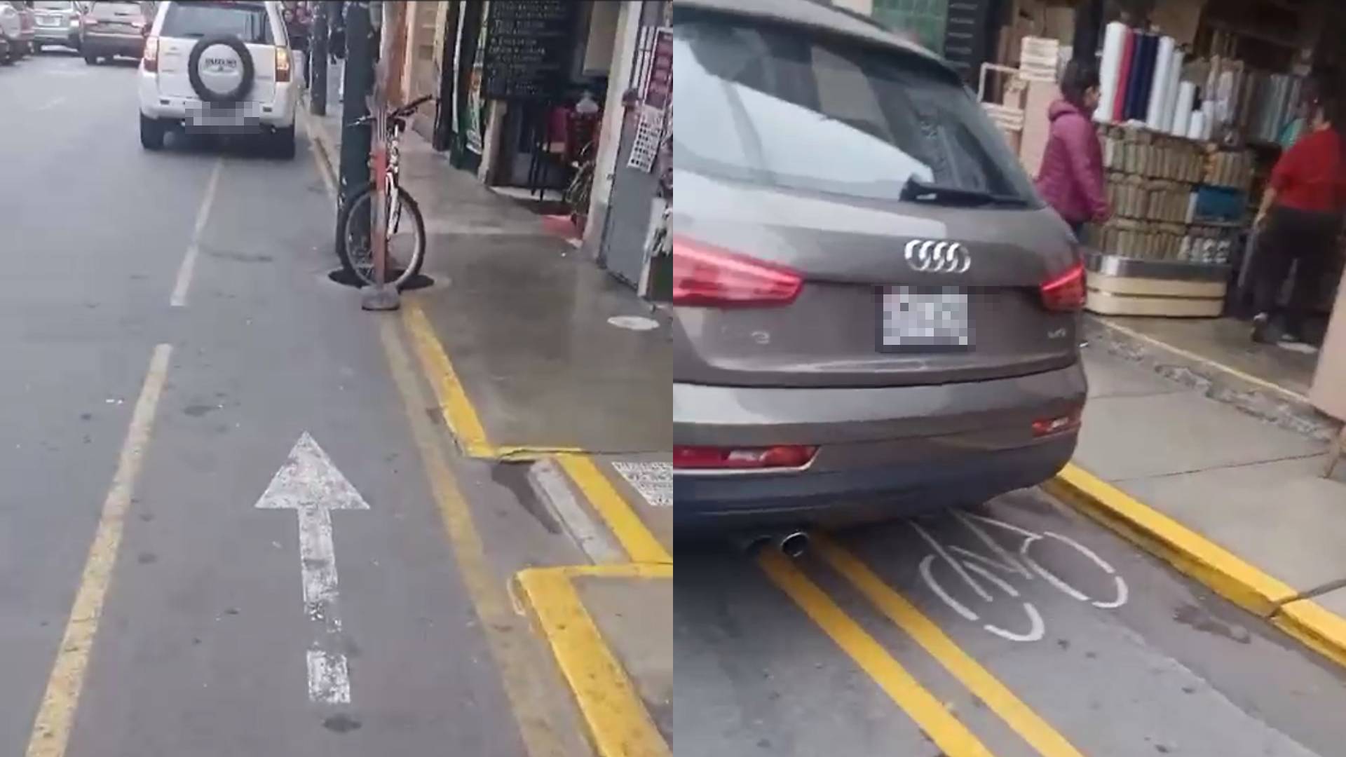 Surquillo: vehículos toman ciclovía del jirón Luis Varela como estacionamiento 