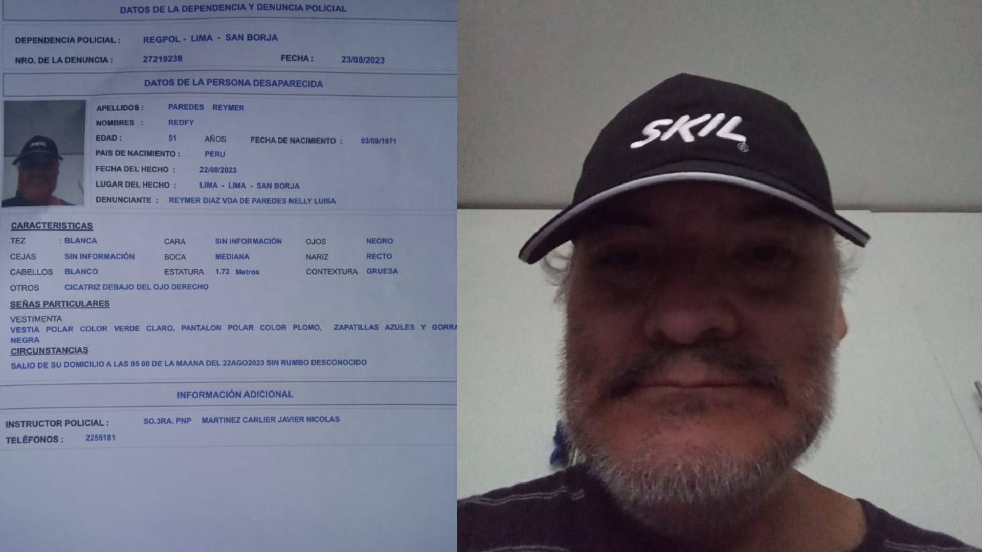 San Borja: familia busca a hombre de 51 años que desapareció hace 24 horas 