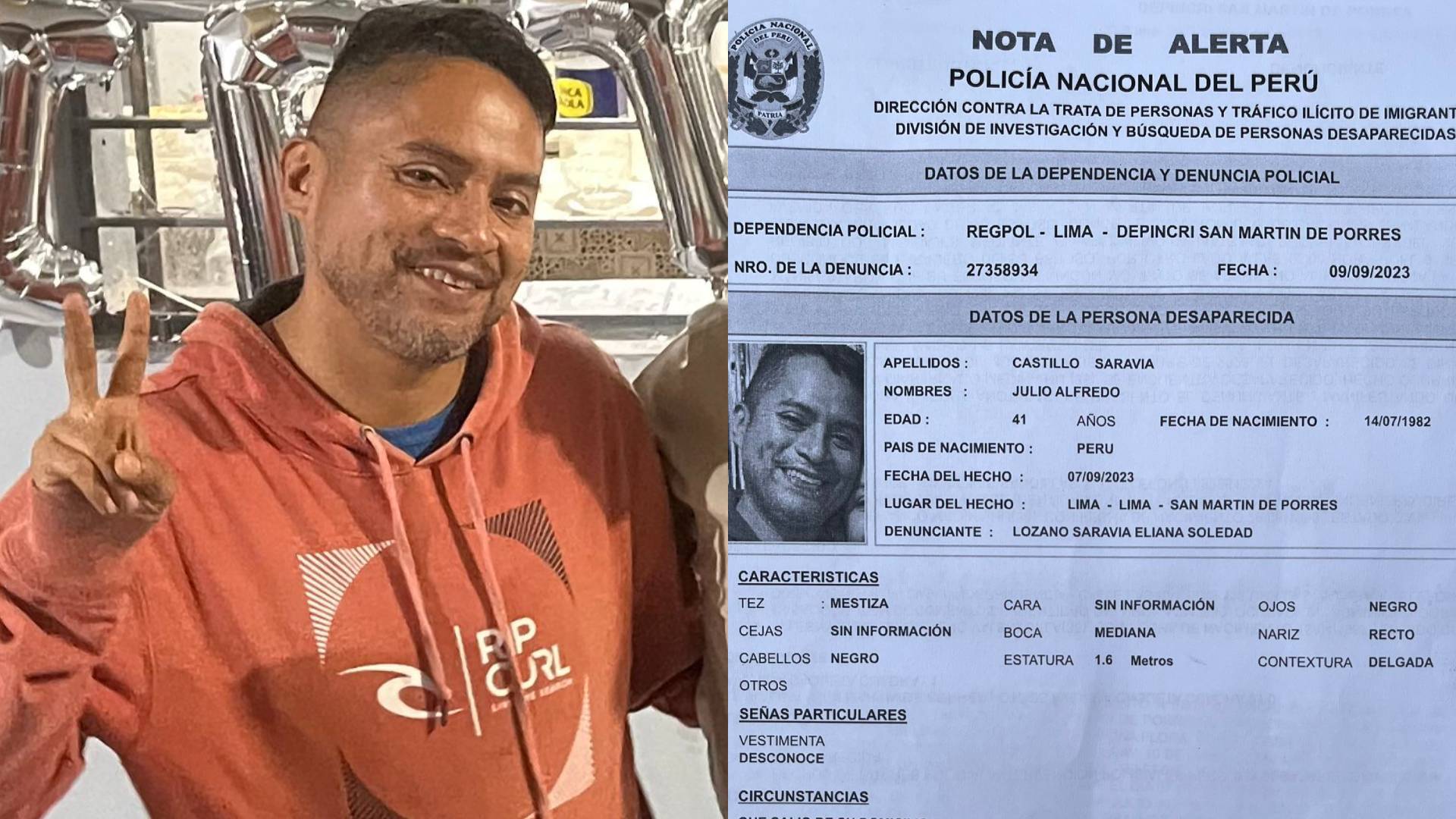 San Martín de Porres: Familia continúa búsqueda de hombre  que desapareció hace siete meses