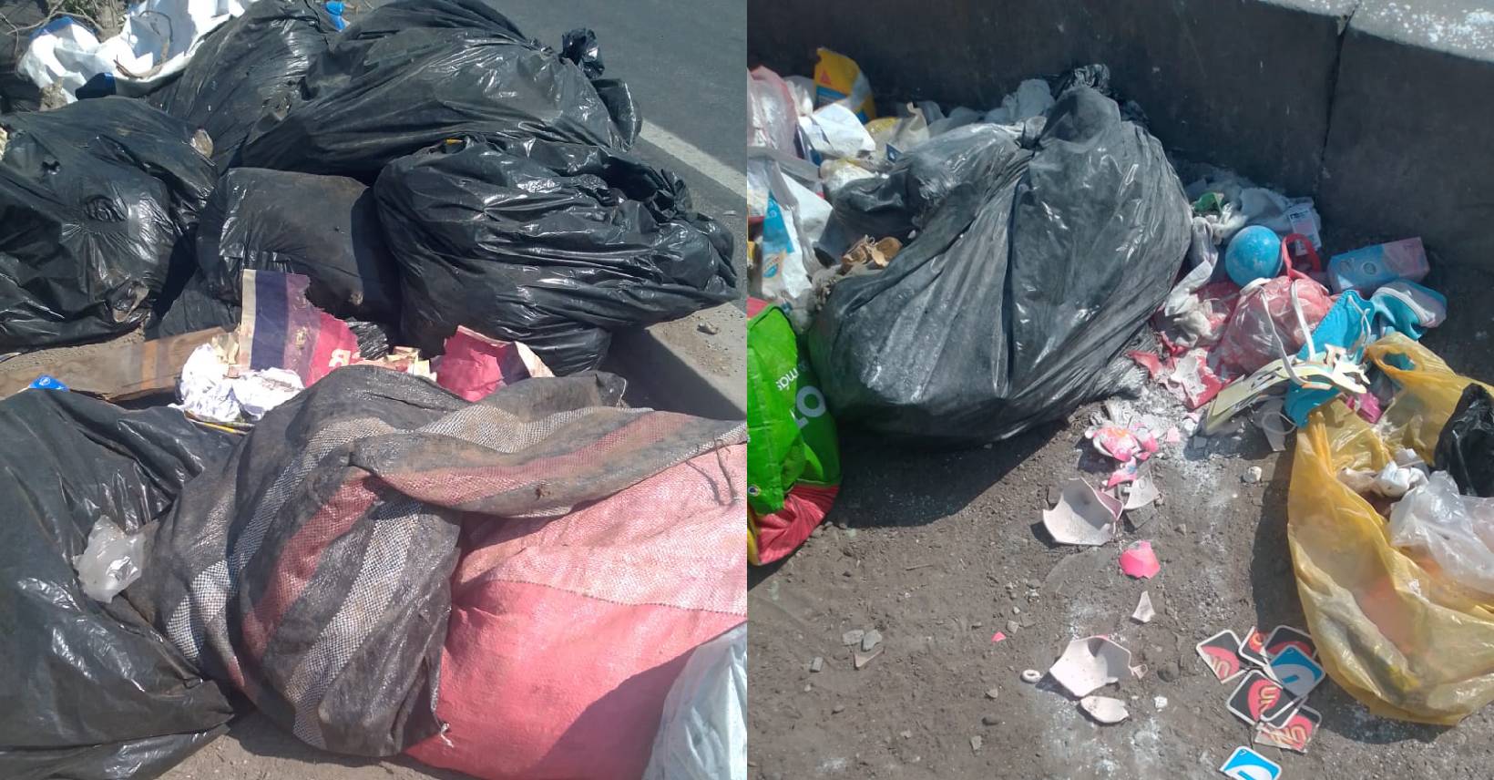 San Juan de Miraflores: reportan cúmulos de basura en la Panamericana Sur