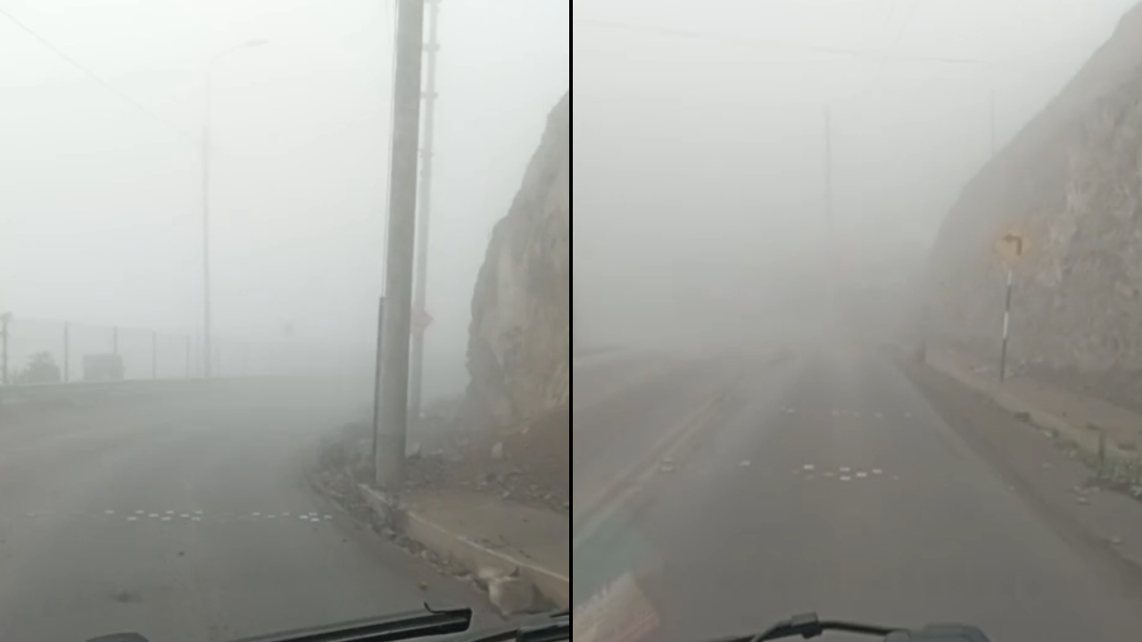 El señor advierte a los demás conductores que tomes sus precauciones para evitar un accidente