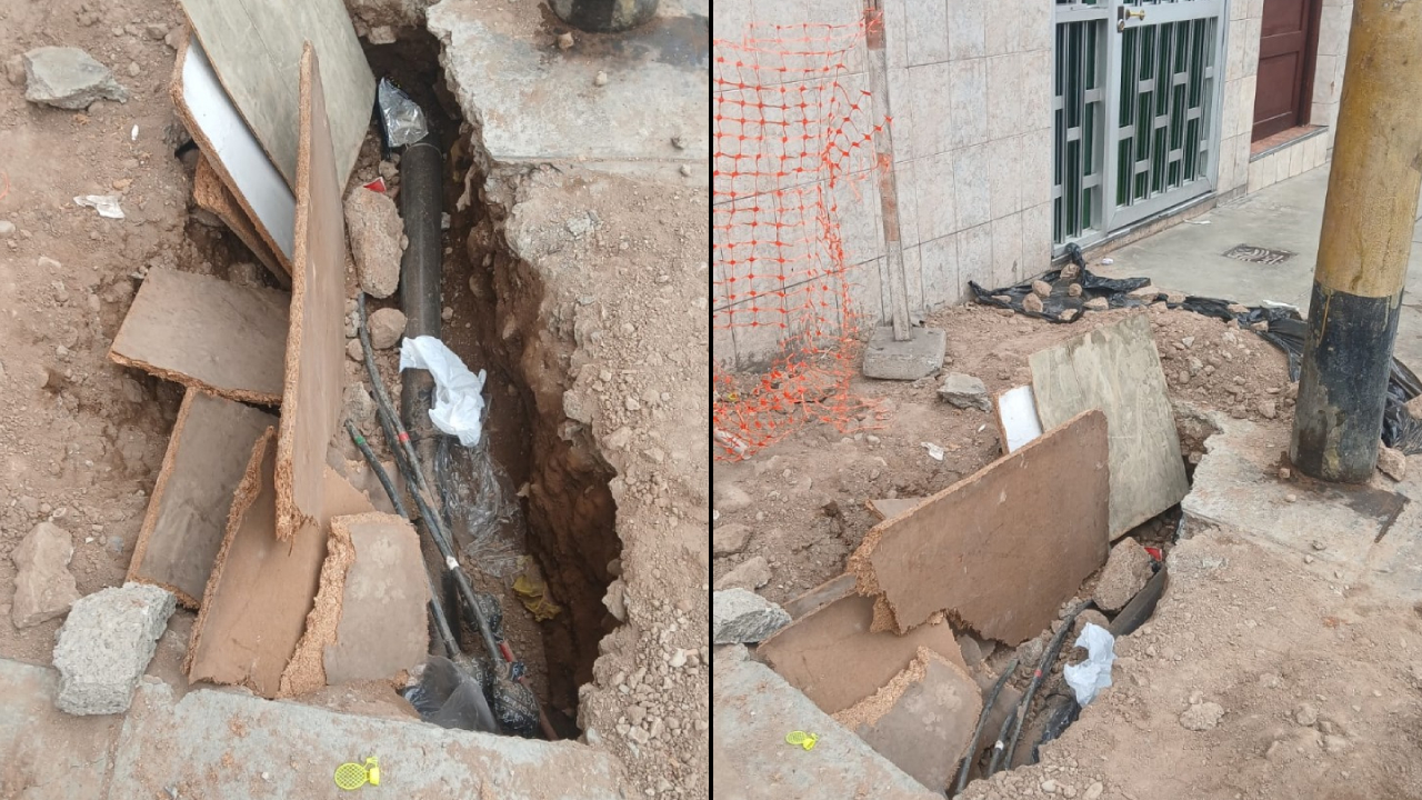 Breña: vecino indicó que hay cables expuestos en un hueco desde hace una semana