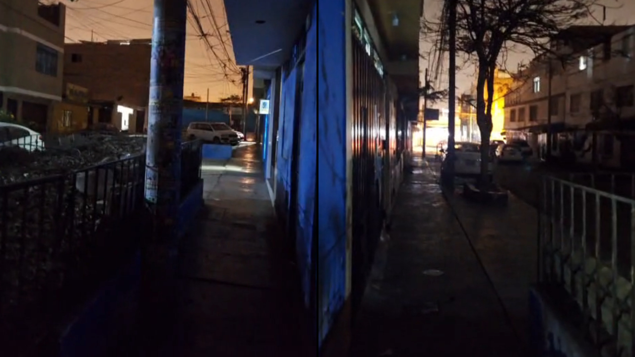No hay nada de luz en esta zona de San Juan de Miraflores