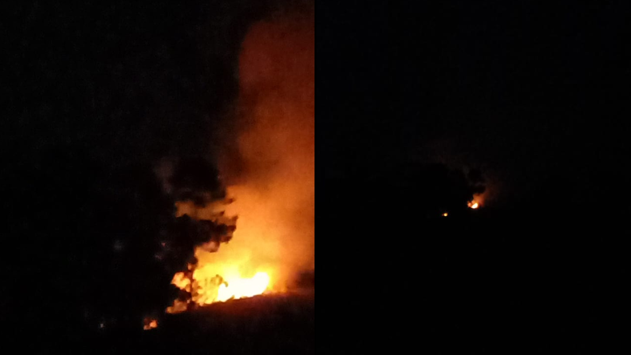 La señora tiene animales y el fuego está arrasando los cultivos y vegetación