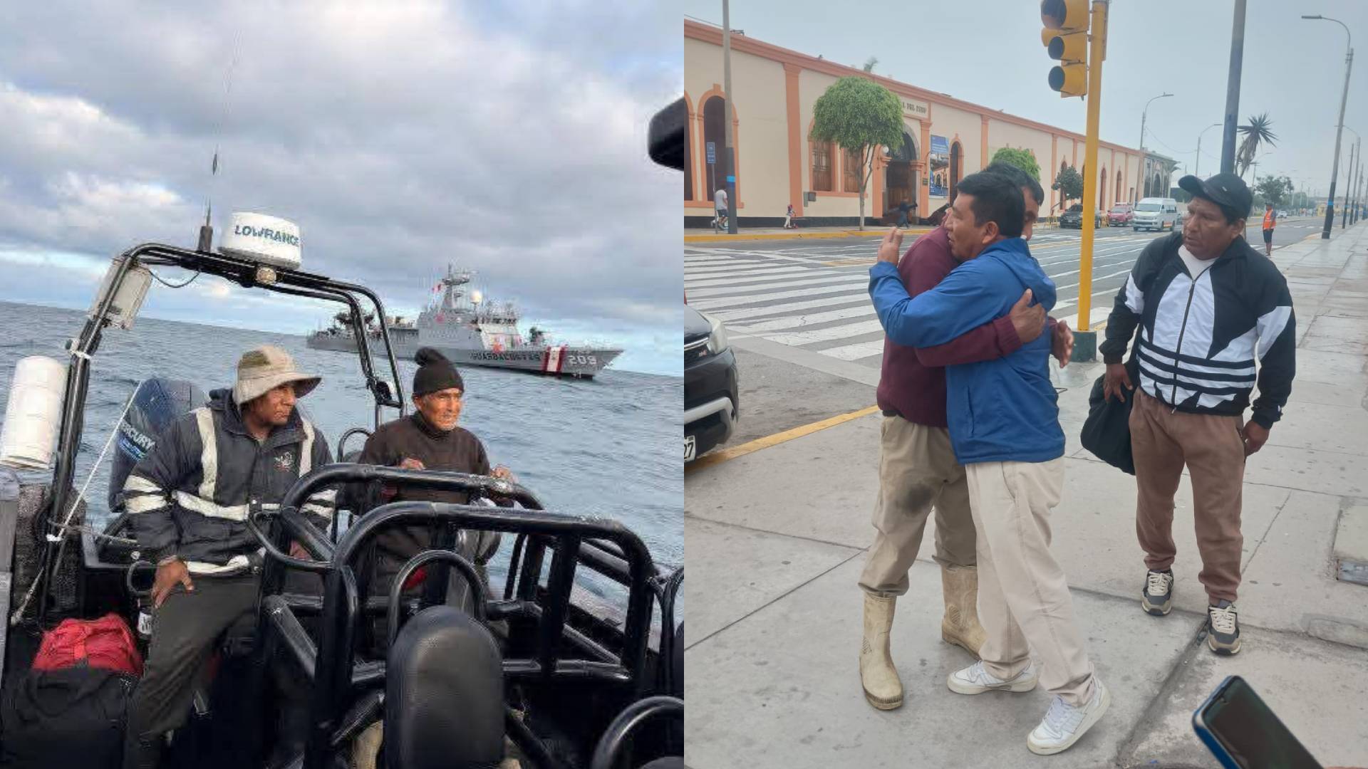 ¡Buena noticia! Rescatan a pescadores de Pisco tras naufragio en el mar de Chancay