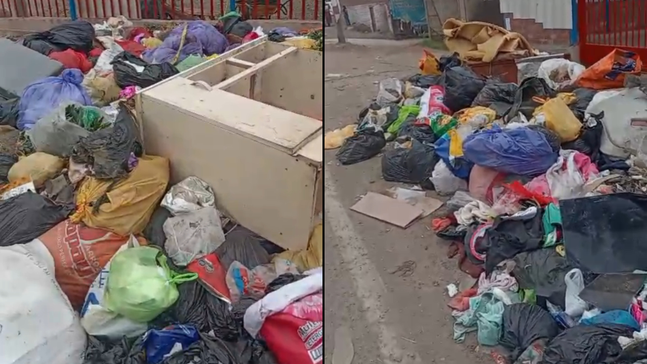 En el video se ve las cajas, bolsas y demás desperdicios 