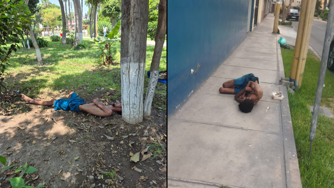 Ate: vecinos de la urbanización Olimpo piden apoyo por una persona indigente en aparente mal estado de salud
